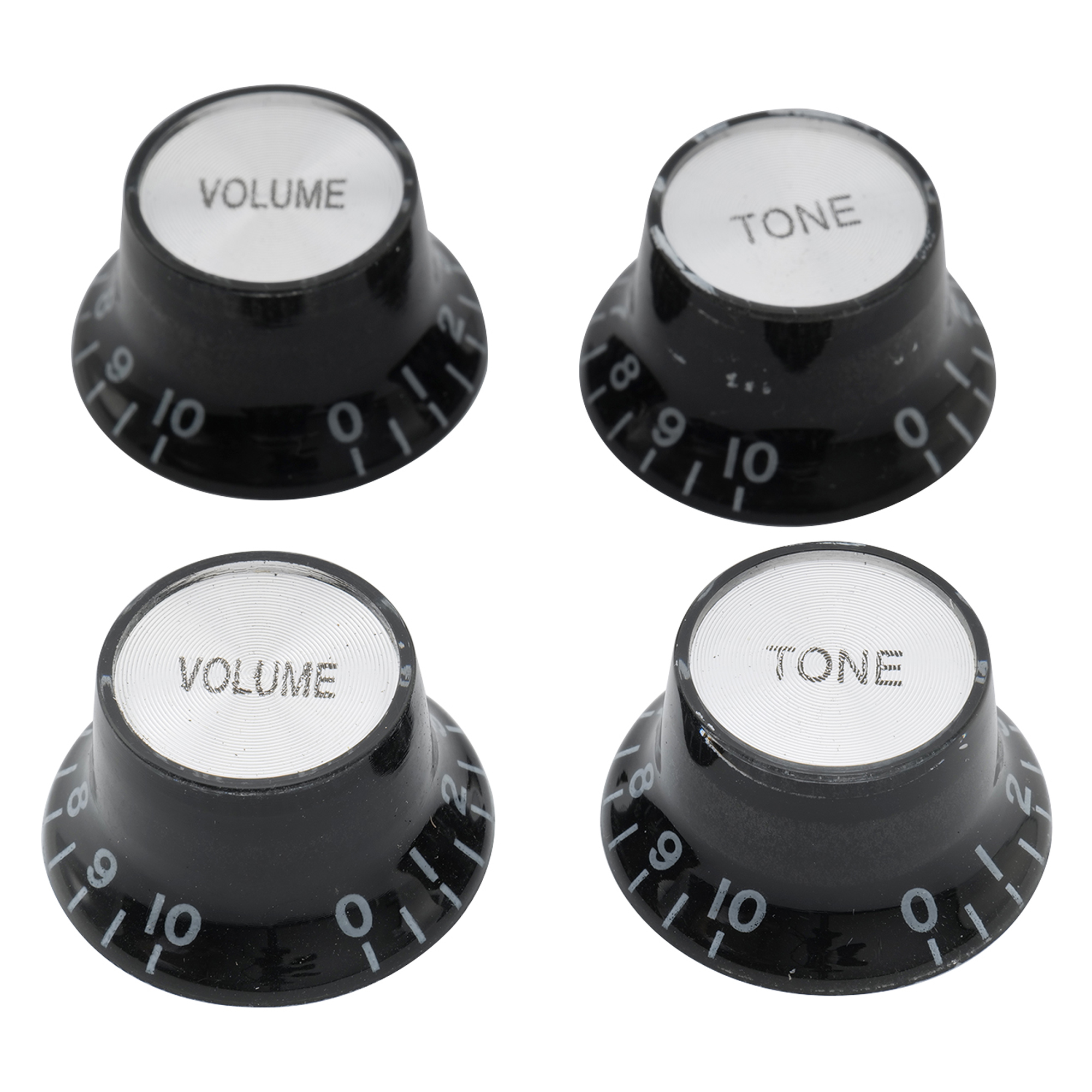 Musiclily Plastic Metric 2 Volume 2 Tone Control Knobs for Les Paul ...